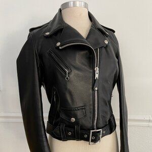 Schott NYC Women's Perfecto® Black Leather Motorcycle Jacket M